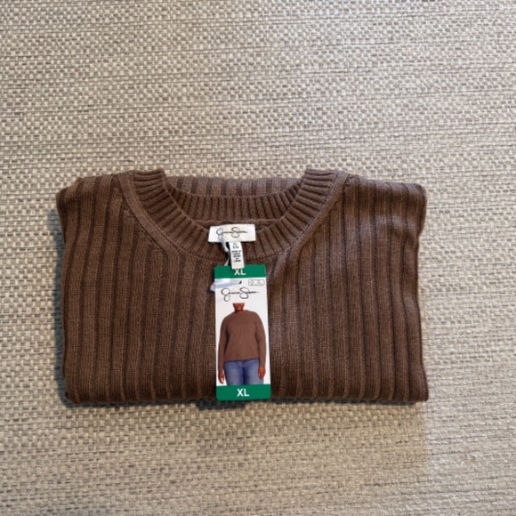 Jessica Simpson Available XL and XXL Ladies' Brown Ribbed Sweater. NEW WITH TAGS - Picture 14 of 16